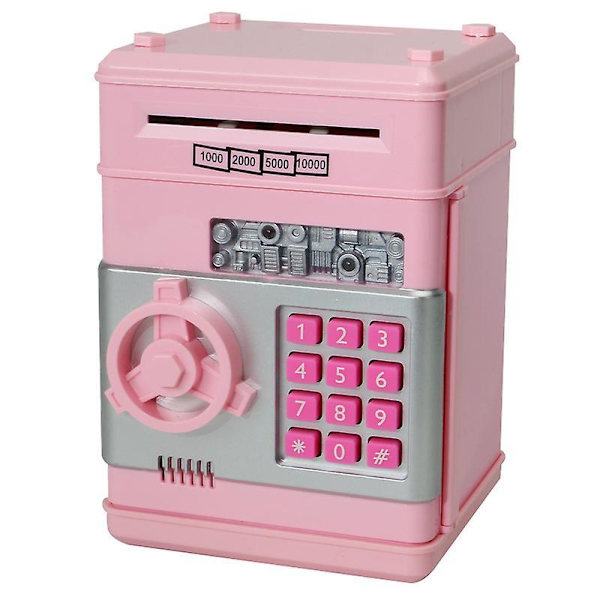 Electronic Piggy Bank Safe Box Money Boxes For Children Digital Coins Cash Saving Safe Pink