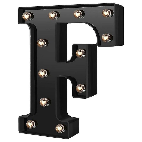 Newly Design Led Letters Lights 26 Alphabet Black Decorative Marquee Lamps For Wedding Party F