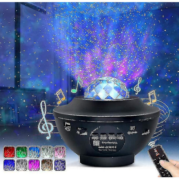 Barsinfi Starry Sky Projector, Planetarium Led Projector Night Light Mode, Ocean Starry Sky Projector Light Adjustable Brightness Bluetooth/remote Con