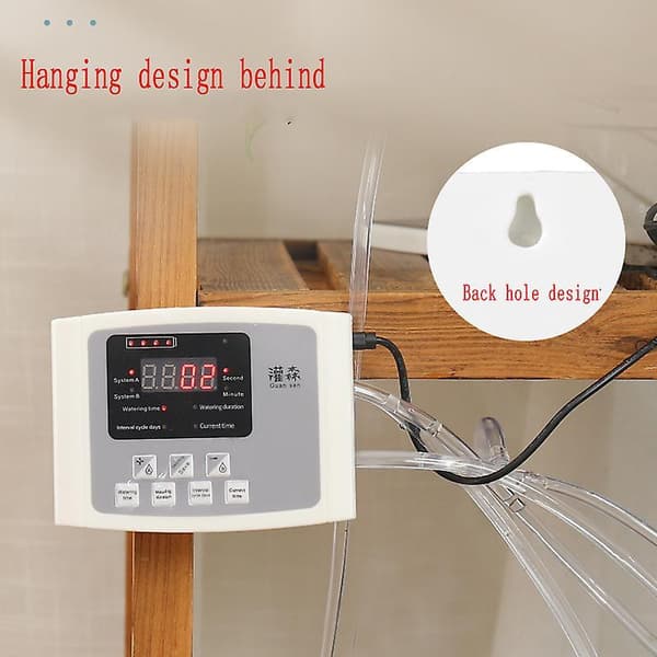 Intelligent Drip Irrigation Water Pump Timer System Garden Automatic Watering Device Solar Energy Charging Potted Plant double pump 20m blue