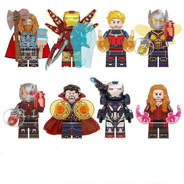 Marvel Avengers Iron Man Thanos Haukansilmä Rocky Thor Pahis Koottavat Rakennuspalikat
