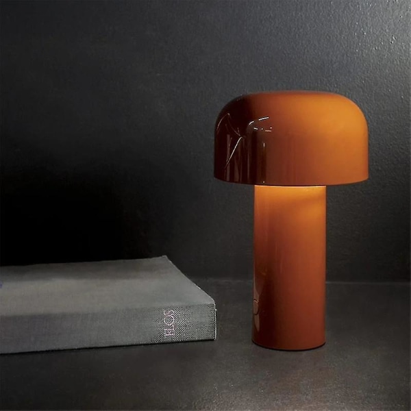 Led Creative Mushroom Rechargeable Table Lamp 3w 3 Lighting Levels Metal Night Light Black
