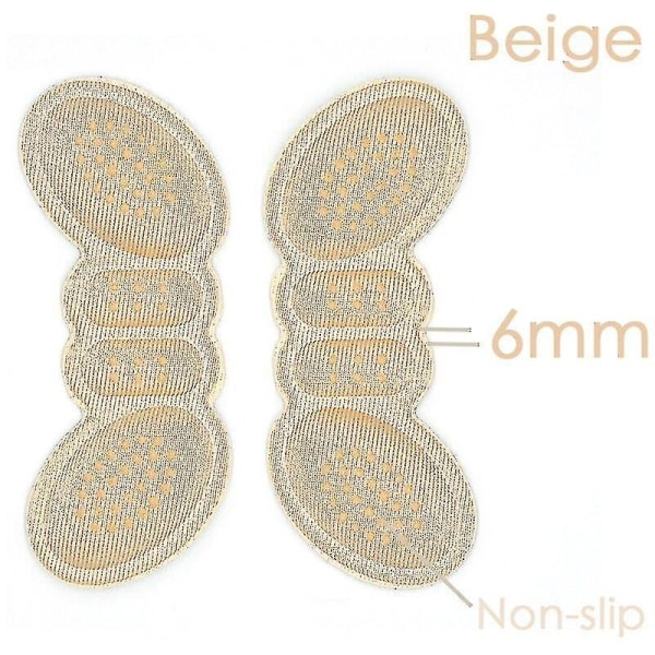 4pcs Women Insoles For Shoes High Heel Pad Adjust Size Adhesive Heels Pads Liner Beige 6mm