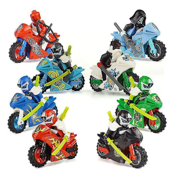 Ninja Motorcycle 8 Minifigure Children's Toy Building Blocks