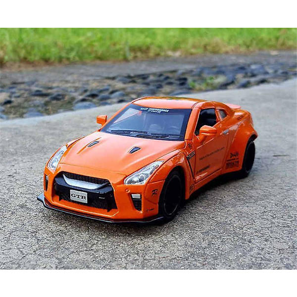 1:32 Leluauto Nissan Gtr Metallinen Lelu Kilpa-auto Seosauto Diecast & Lelu V Orange