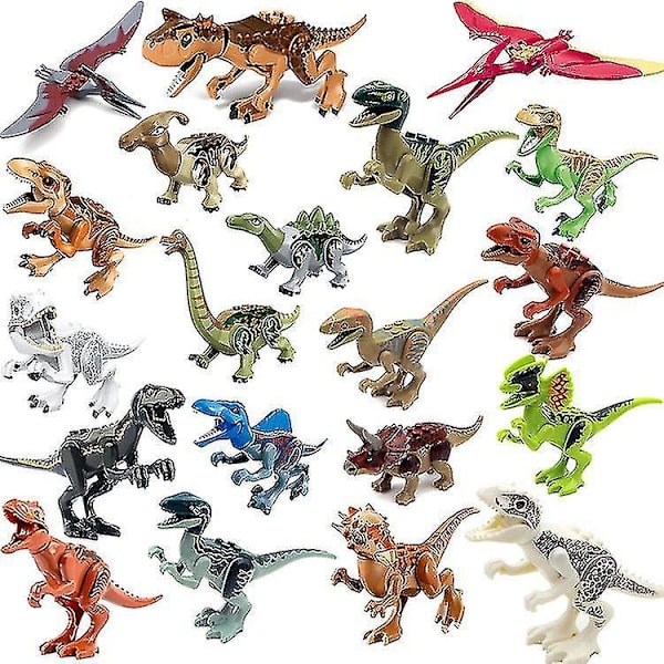 Dinosaur Byggeklodser Tyrannosaurus Pterodactyl Børns Små Partikler Samle Legetøj 20 stk