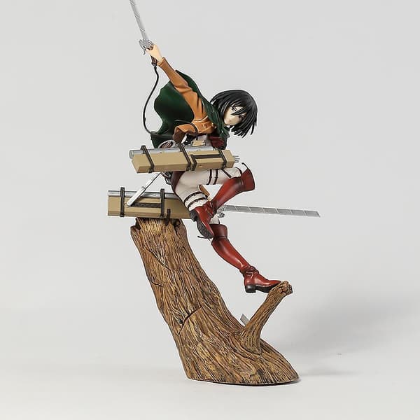 Attack On Titan Mikasa Levi Ackerman Renewal Package Ver. Samlerfigur Figur Model Statue 25cm box