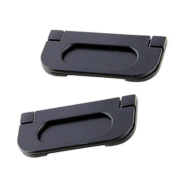 2-pack Alloy Recessed Type Handle Flush Door Pull For Pocket Doors, Black Rustproof For Sliding Doors, Cabinets, Drawers