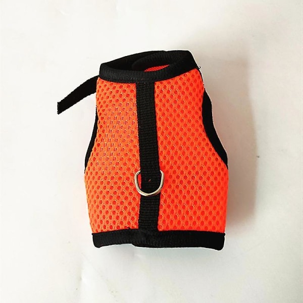 Rabbit Harnesses Vest Leashes Set Soft Mesh Harness With Leash Small Animal Guinea Pig Hamsters Orange M