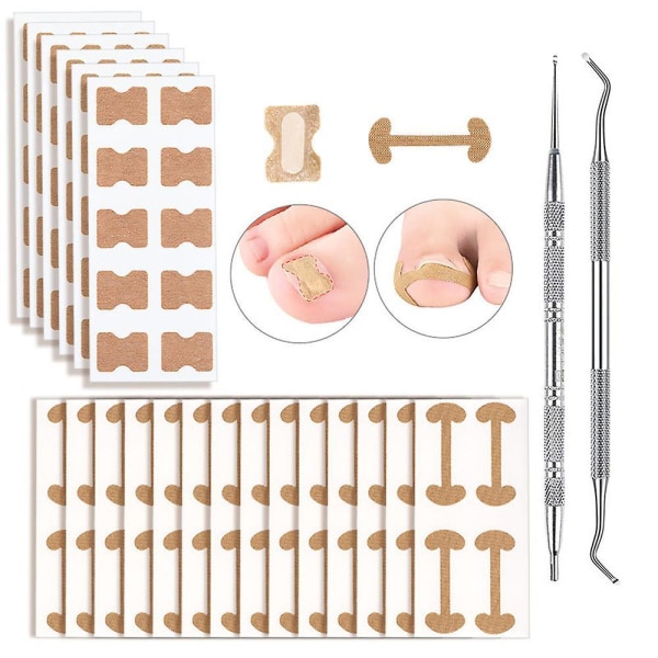 Ingrown Toenail Corrector Stickers Set With Toenail File And Lifter Manicure Tool