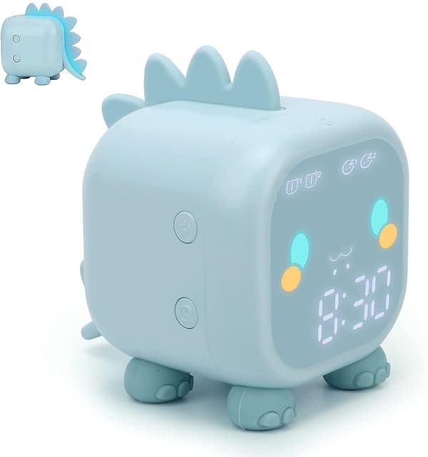 Cute Dinosaur Digital Alarm Clock Children's Sleep Trainier