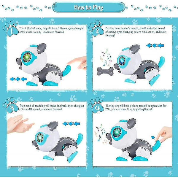 Diy Voice-activated Touch-sensing Electronic Robot Dog Children's Educational Toys Color A