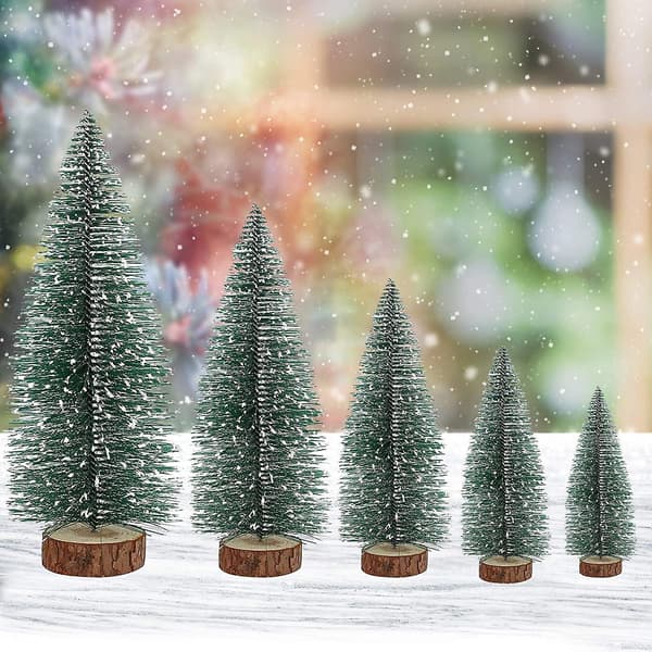 Small Christmas Tree, Valentines Day Decor, 5pcs Mini Christmas Tree Set
