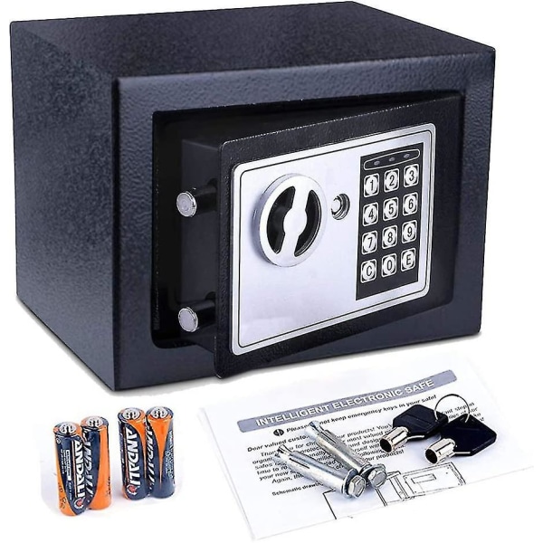 Small Safe Electronic Safe Key Safe Mini Safe Wall Safe Mini Safe Steel Safe Furniture Safe Wall Safe Black 23 X 17 X 17 Cm