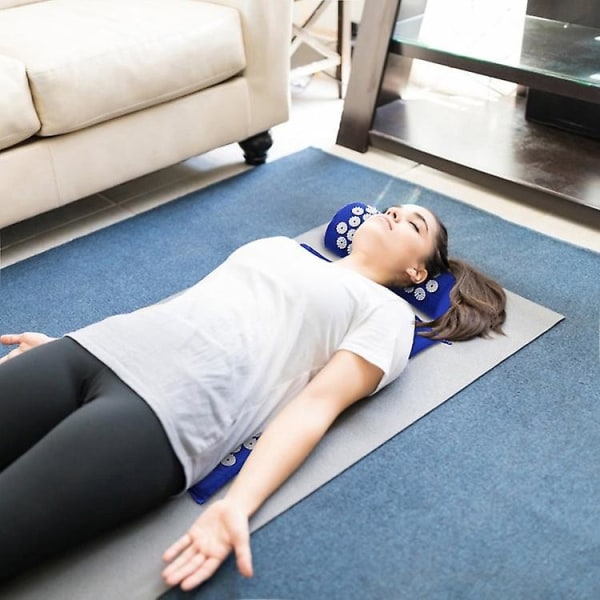Multi-use Relaxation And Massage Shiatsu Cushion And Pillow Set (grey) blue