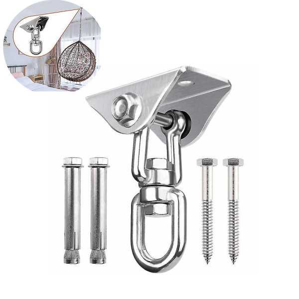 Piao Stainless Steel Ceiling Hook 360 Swivel Swing Hook For Concrete Wood, Hammock, Porch Seat, Chair, Swing, Yoga