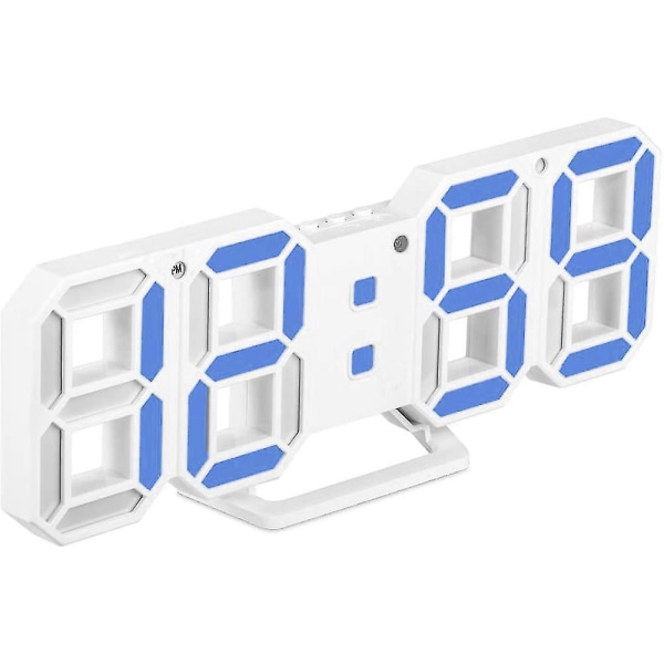 3d Digital Alarm Clock,wall Led Number Time Clock With 3 Auto Adjust