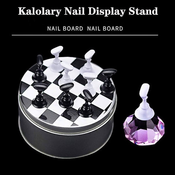 1 Set Nail Art Tips Holder Practice Display Stand, Magnetic Stuck Board PURPLE