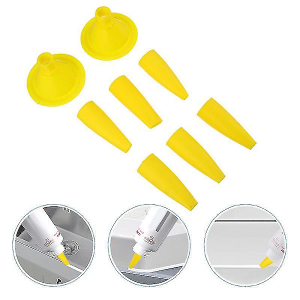 8pcs Caulk Nozzle Applicator Reusable Caulking Nozzle Finishing Nozzle