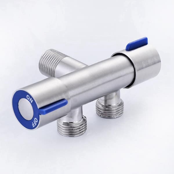 G1/2 X 1/2 Stainless Steel One Into Two Double Handle Cold Faucet