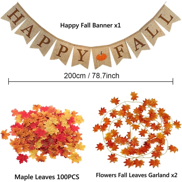 Høst Gresskar Jute Banner Høst Gresskar Jute Banner Buffalo Plaid Gresskar Krans Thanksgiving Høst