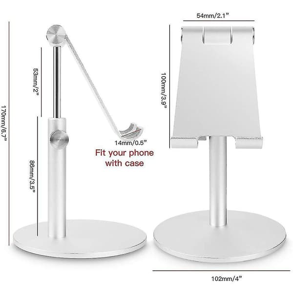 Adjustable Tablet/phone Stand, Telescopic Adjustable Ipad Stand Holder,universal Multi Angle Aluminum Stand Compatible With Iphone Smart Cel