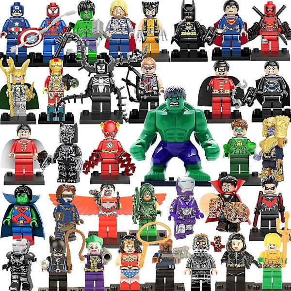 35 Superhero Building Blocks Dolls Puzzle Assembled Building Blocks Minifigure Boy Toys