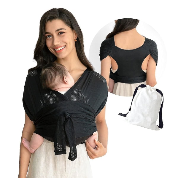 Comfortable Cotton Baby Carrier For Newborns Up To 20kg Black L