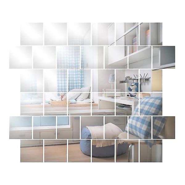 16/32 Pieces Removable Acrylic Mirror Setting Wall Sticker Decal