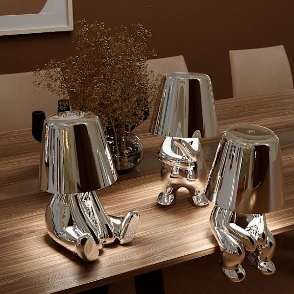 Thinker Lamp Collection Desktop Night Light Silver