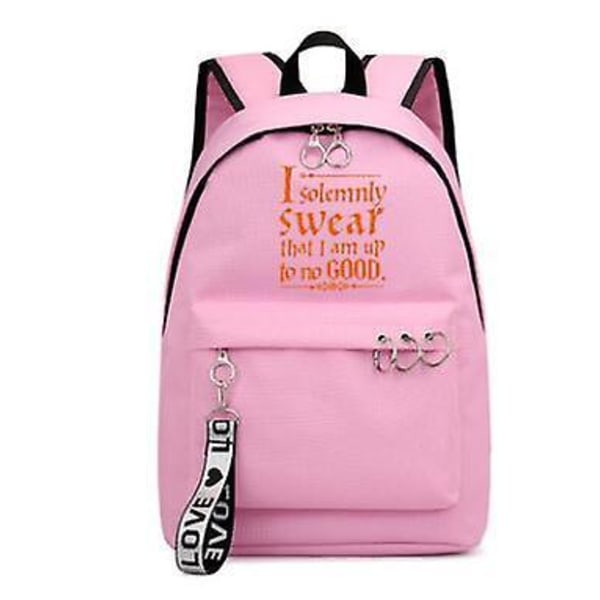 Harry Potter Badge Hogwarts Kids Backpack 44cm Black pink 19