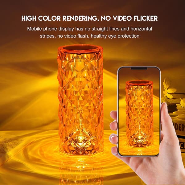 Acrylic  Table Lamp Led Atmosphere Lamp Gray Three-Color Touch