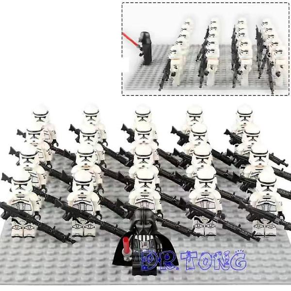 21 kpl Star Wars 322 Legion Clone Soldier Rakennuspalikat Pienoiskoossa Lasten Kootut Lelut Star Troopers-19