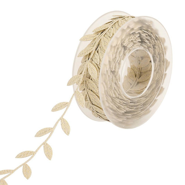 15m Leaves Ribbon Scrapbook Diy New Year Christmas Crafts Gift Wrapping Decor Golden
