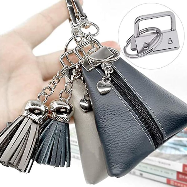 Fong Fong 40-pack Key Fob Hardware With Key Ring, Keychain Wristlet Wrist Cotton Tail Clip Webbing 26mm