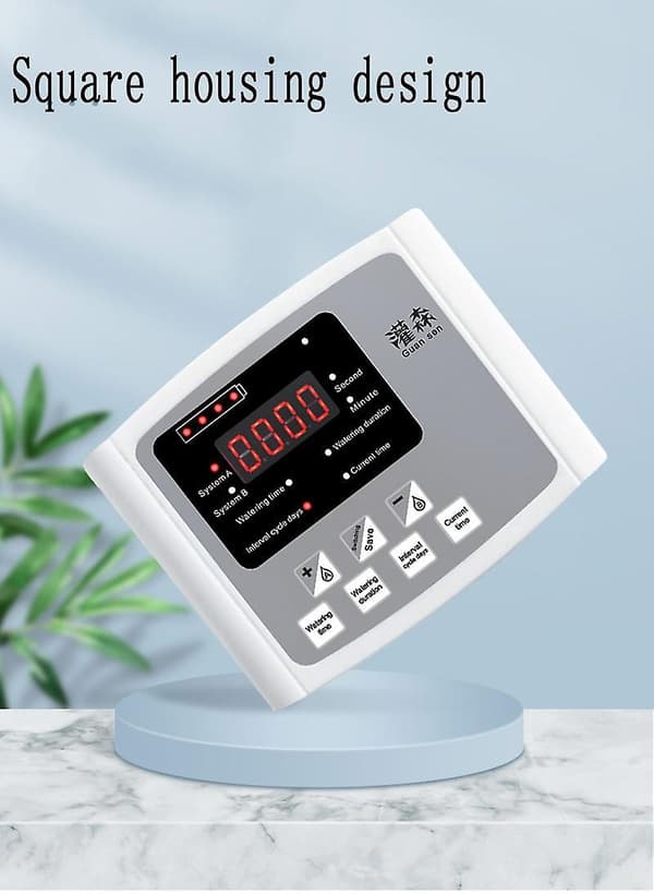 Intelligent Drip Irrigation Water Pump Timer System Garden Automatic Watering Device Solar Energy Charging Potted Plant double pump 20m blue