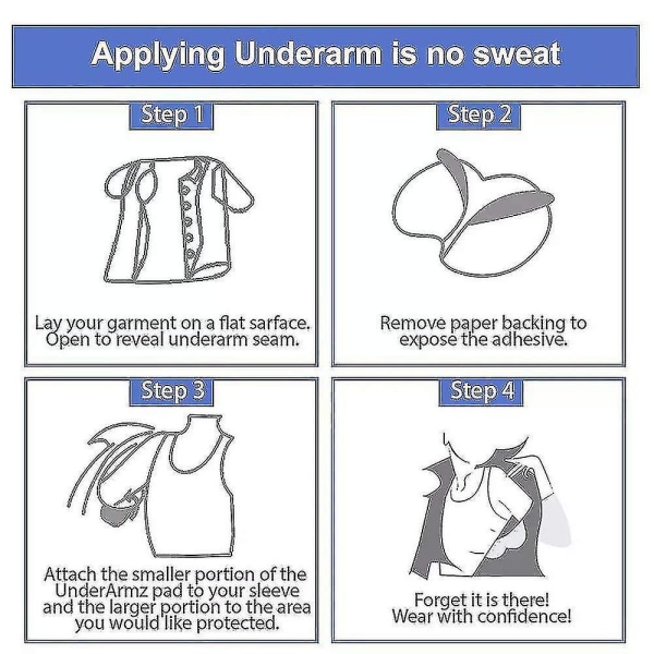 100 Packs Underarm Sweat Padsaoeoun Armpit Sweat Pads For Women And Men Disposable