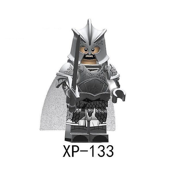 7pcs A Song Of Ice And Fire Toys Silver Medieval Warrior Building Blocks Minifigure Boy Toys