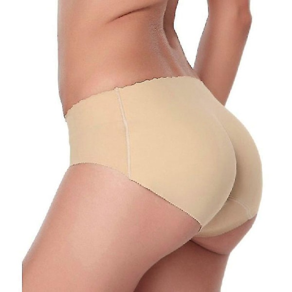 Women's Seamless Bottom Hip Push-up Panty (skin Color, M)