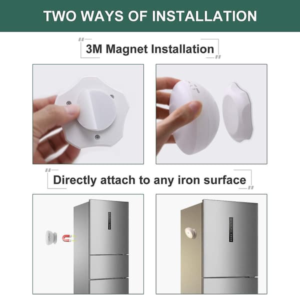 Rechargeable Motion Sensor Light, 360 Degree Rotating Motion Activated With 3 Modes, Magnetic Light (2pcs)
