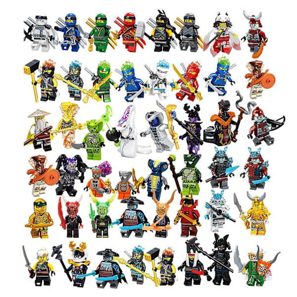 48 Pack Ninja Minifigures Set Kids Toys Action Figure Shinobi Mini Figures Birthday Party Gifts For Adults And Children Boys Girls