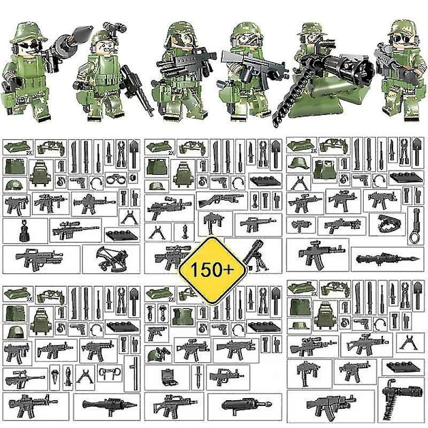Crossfire Weaponry Assembly Diy Blocks 6pcs