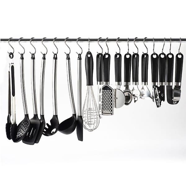10pcs Stainless Steel S-shape Hanger Hook Clasp Holder Hooks Hanging Storage Tools L