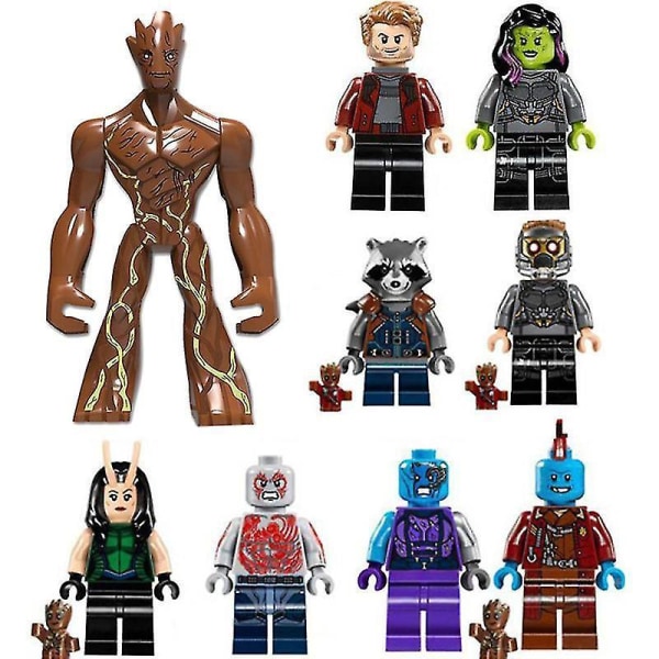 Marvel Avengers Guardians Of The Galaxy Building Blocks Small People Big Tree People Lucky Star Jue Small Particle Doll