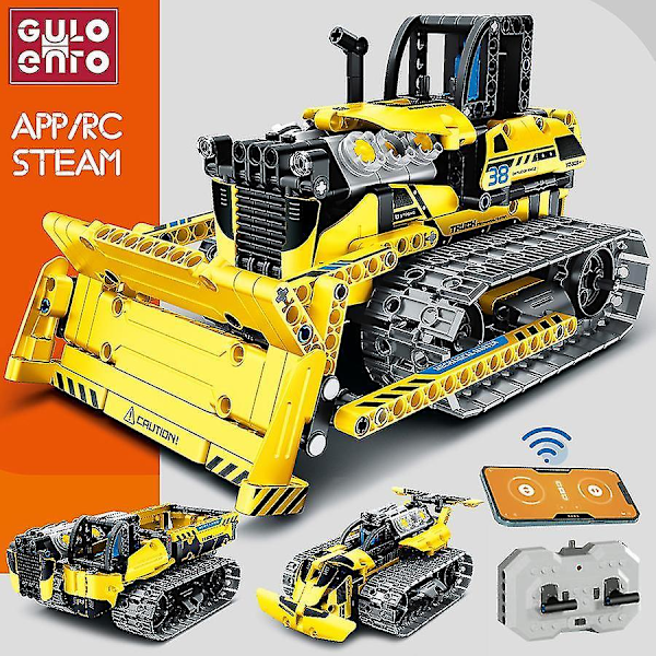 Teknisk App Rc Bulldozer Konstruksjonsleker Byggeklosser By Elektrisk Bil Gravemaskin Sett Barneklosser For Gutter Barnegaverapp Rc Bulldozer