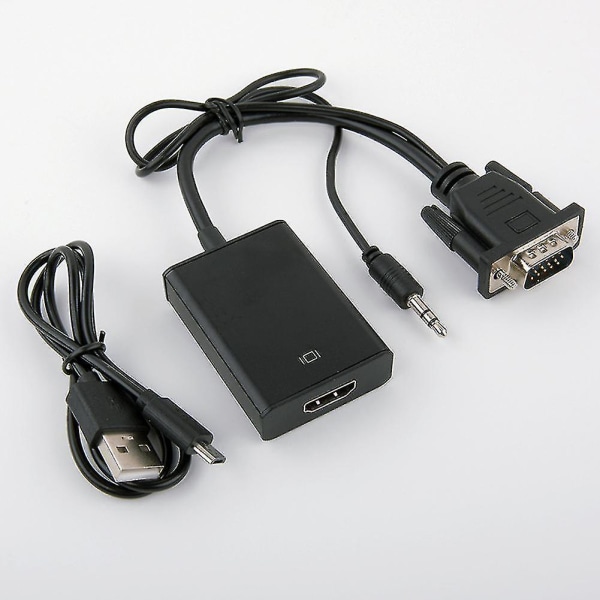 Vga Male To Hdmi-compatible Female Adapter High Clarity 1080p Video Converter Cable For Pc Laptop Dvd
