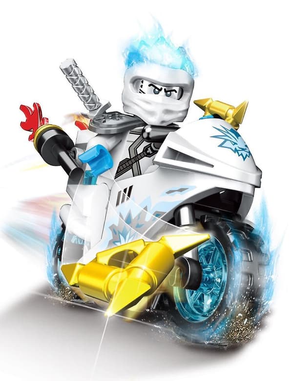 Phantom Ninja Motorcycle Building Block Minifigure 8pcs Building Block Toy