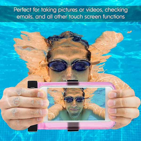 Fong Fong Waterproof Phone Pouch With Universal Mobile Design Dry Bag Case - Features Light And Arm Band - Compatible With Iphone, Compatible With Sms