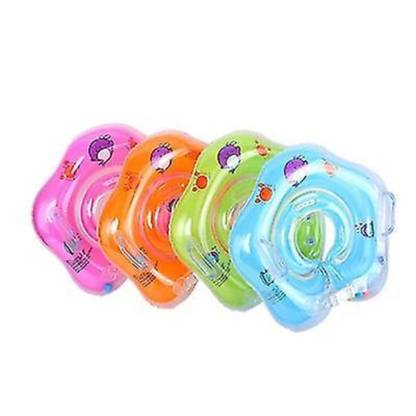 Baby Inflatable Swimming Ring Neck Swim Ring For Newborn Baby Orange