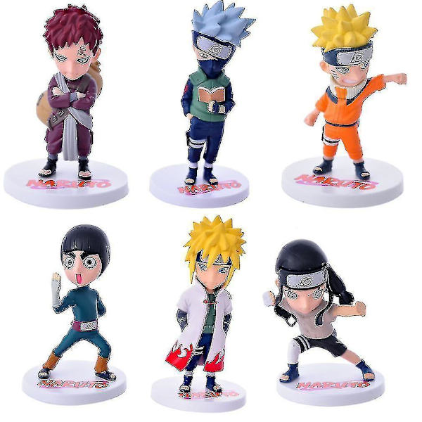 6pcs Figure Set Naruto Sasuke Kakashi Toy Doll Anime Collection